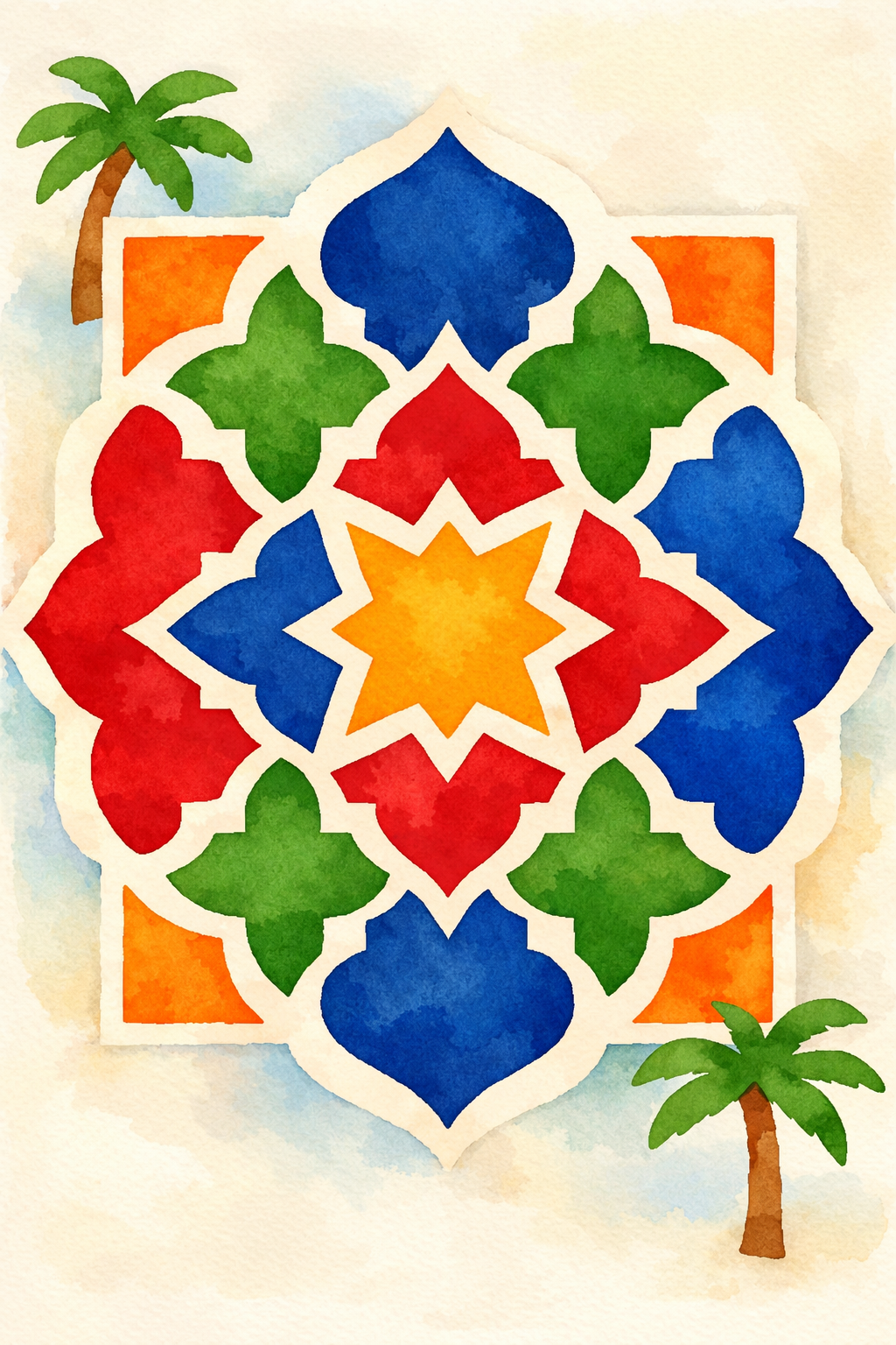 Moroccan Tile Lattice cross-stitch pattern preview — Geometric & Abstract