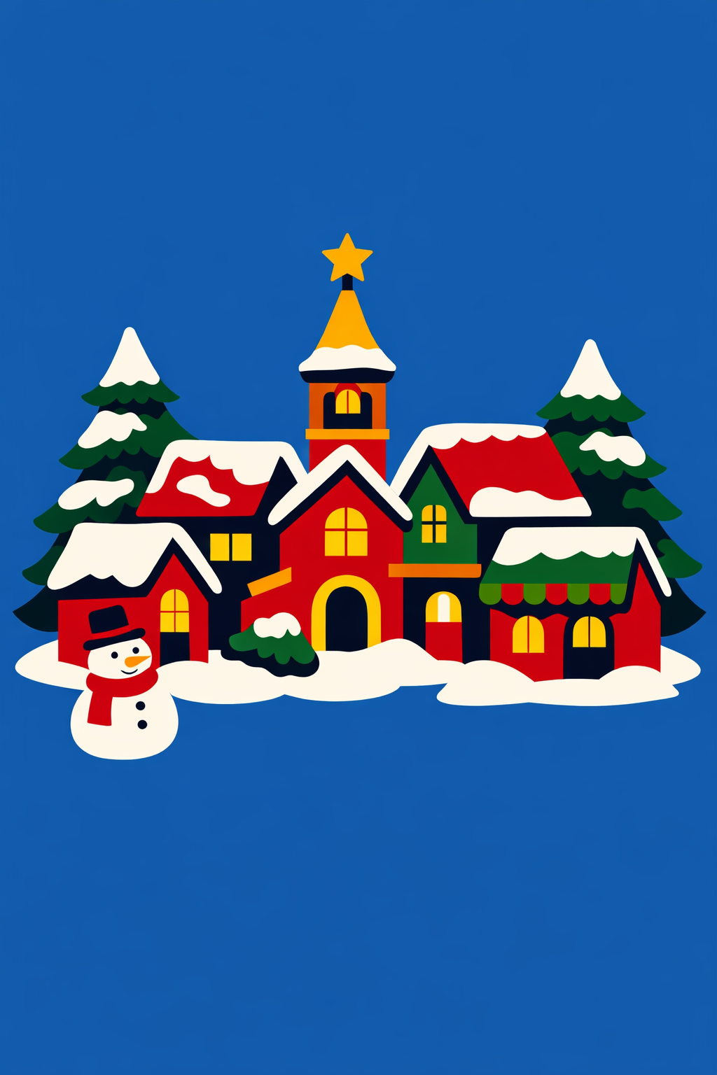Tiny Lit Christmas Village cross-stitch pattern preview — Holidays & Seasonal