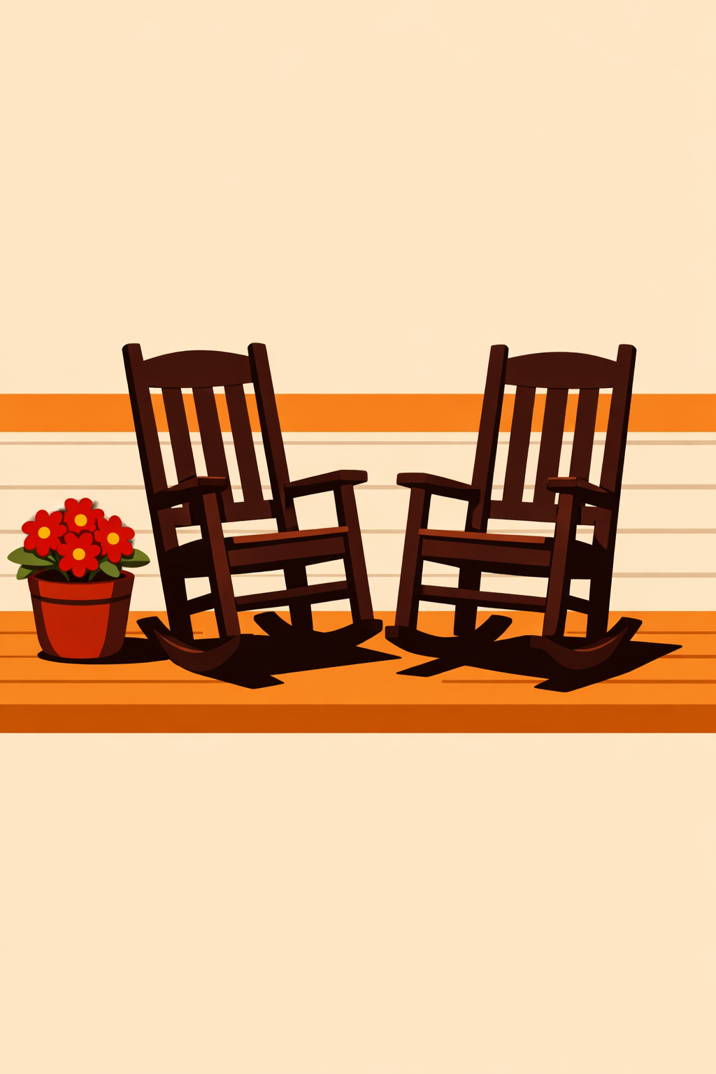 Farmhouse Porch Rockers cross-stitch pattern preview — Farmhouse & Rustic