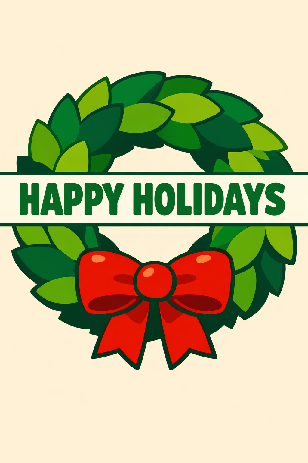 Holiday Wreath With Banner cross-stitch pattern preview — Quotes, Sayings & Monograms