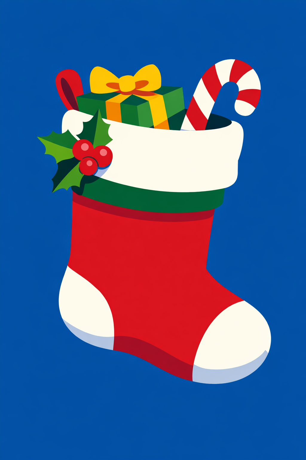 Stocking Hung With Care cross-stitch pattern preview — Holidays & Seasonal