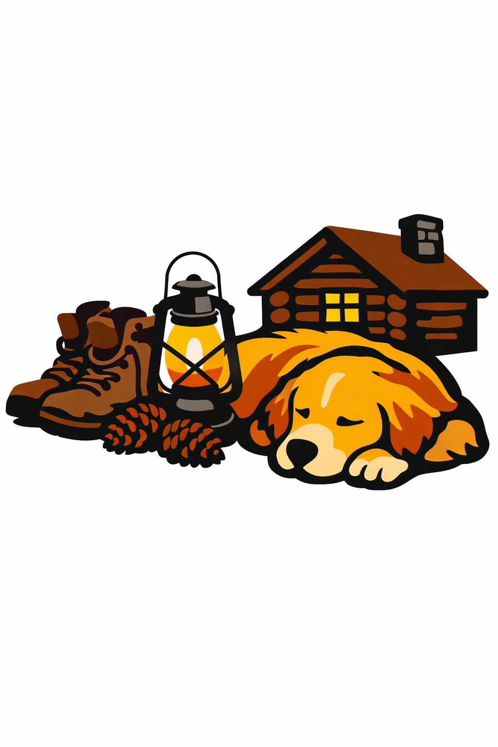Mountain Cabin Companion cross-stitch pattern preview — Animals & Pets