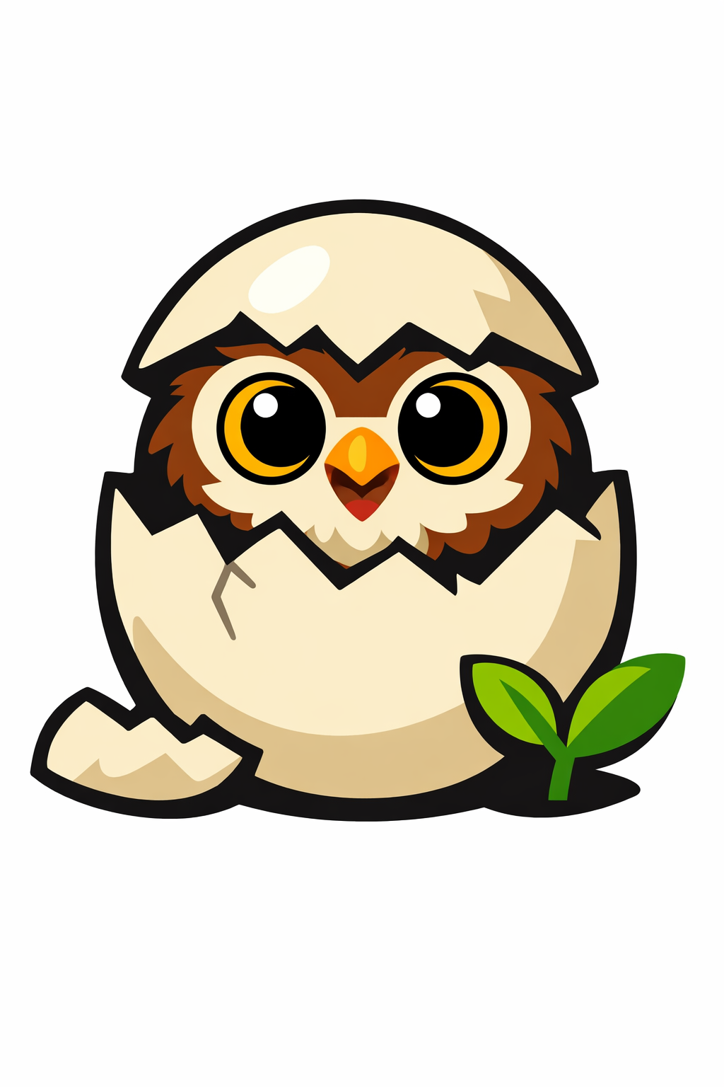 Baby Owl Peeking From An Egg cross-stitch pattern preview — Nursery & Baby