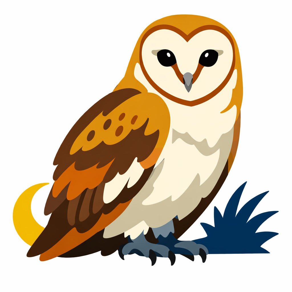 Barn Owl With Wings Folded cross-stitch pattern preview — Birds & Woodland Creatures