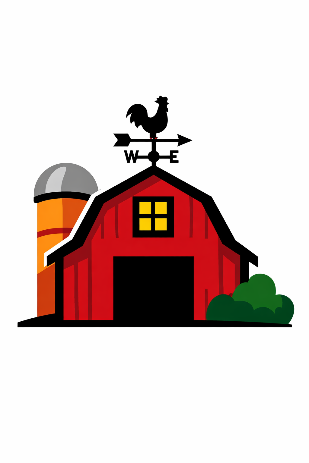 Barn Silhouette With A Weathervane cross-stitch pattern preview — Farmhouse & Rustic