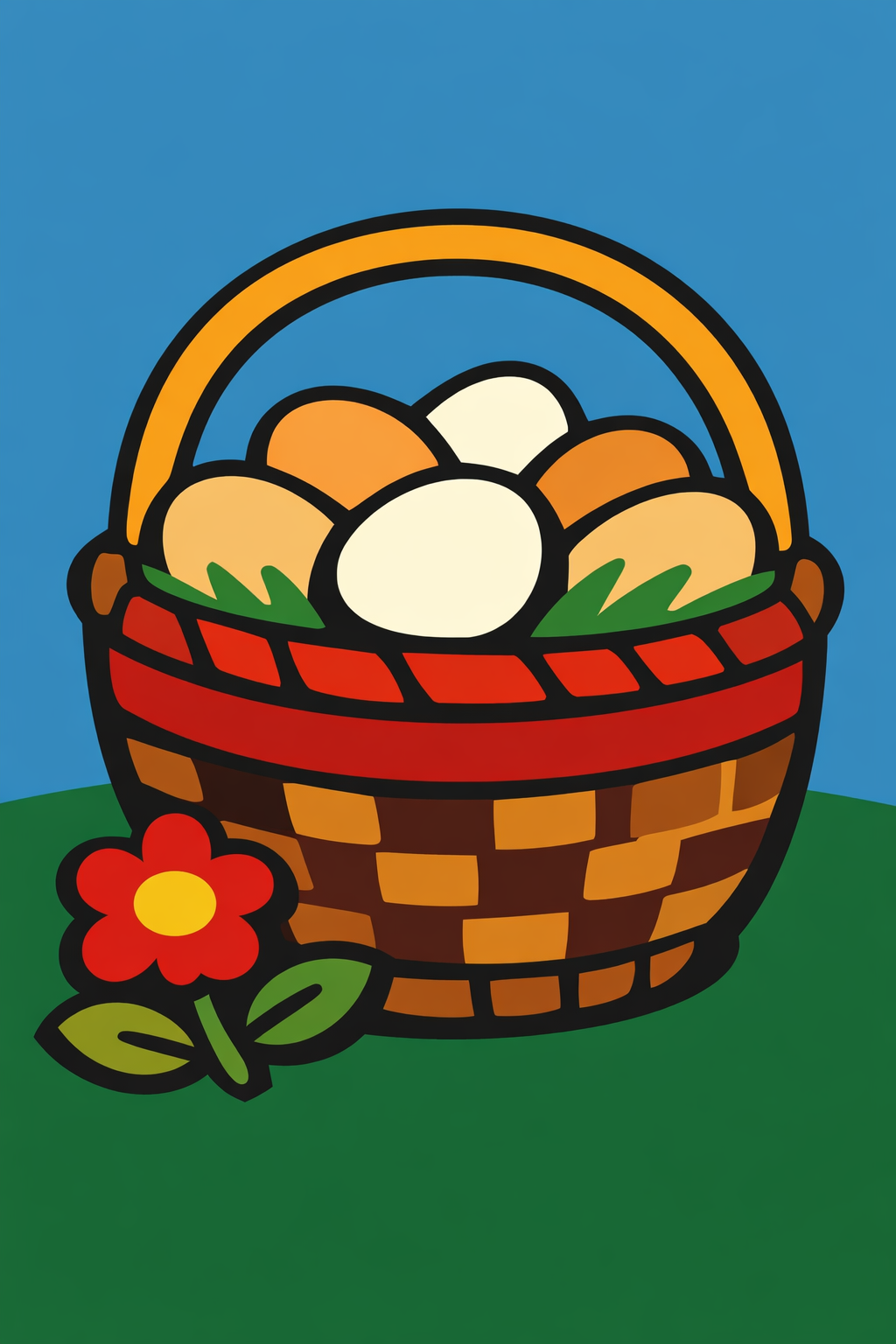 Basket Of Fresh Eggs cross-stitch pattern preview — Farmhouse & Rustic