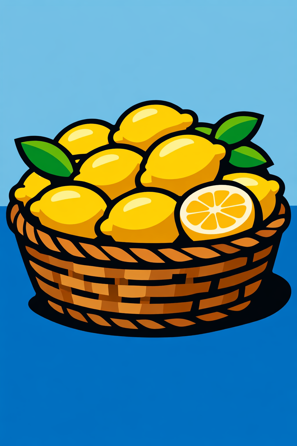Basket Of Lemons cross-stitch pattern preview — Food & Drink