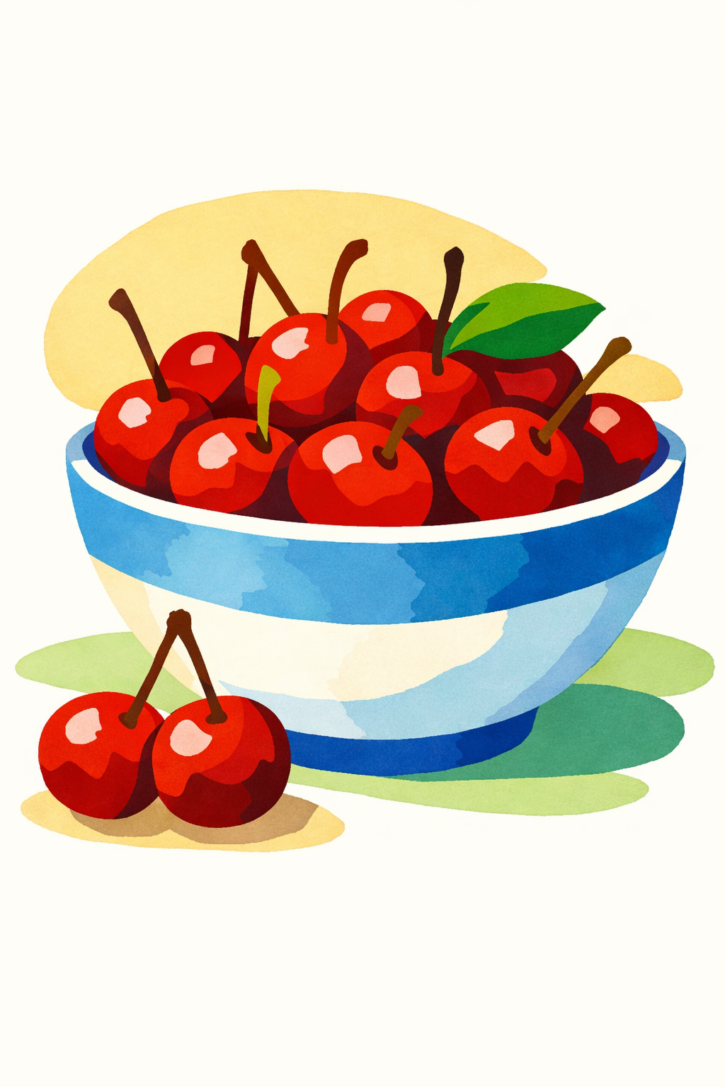 Bowl Of Cherries cross-stitch pattern preview — Food & Drink