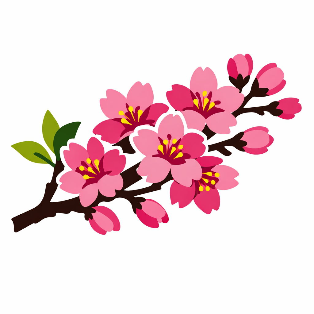 Branch Of Cherry Blossoms cross-stitch pattern preview — Florals & Botanicals