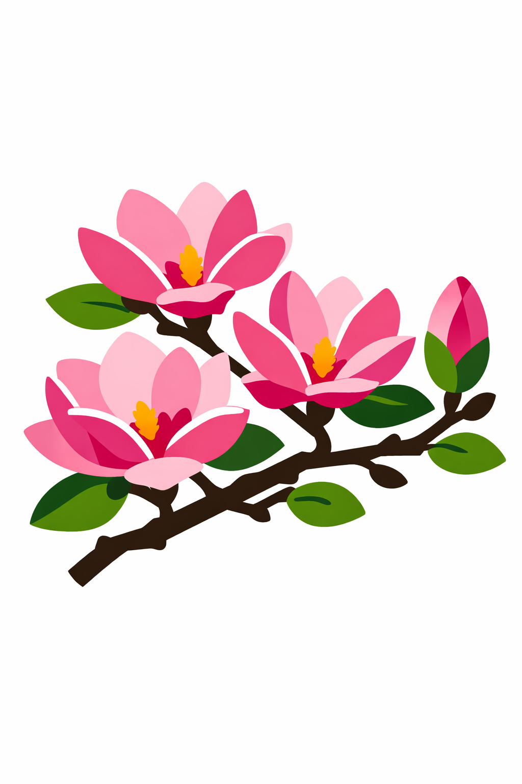 Branch Of Magnolia Blossoms cross-stitch pattern preview — Florals & Botanicals