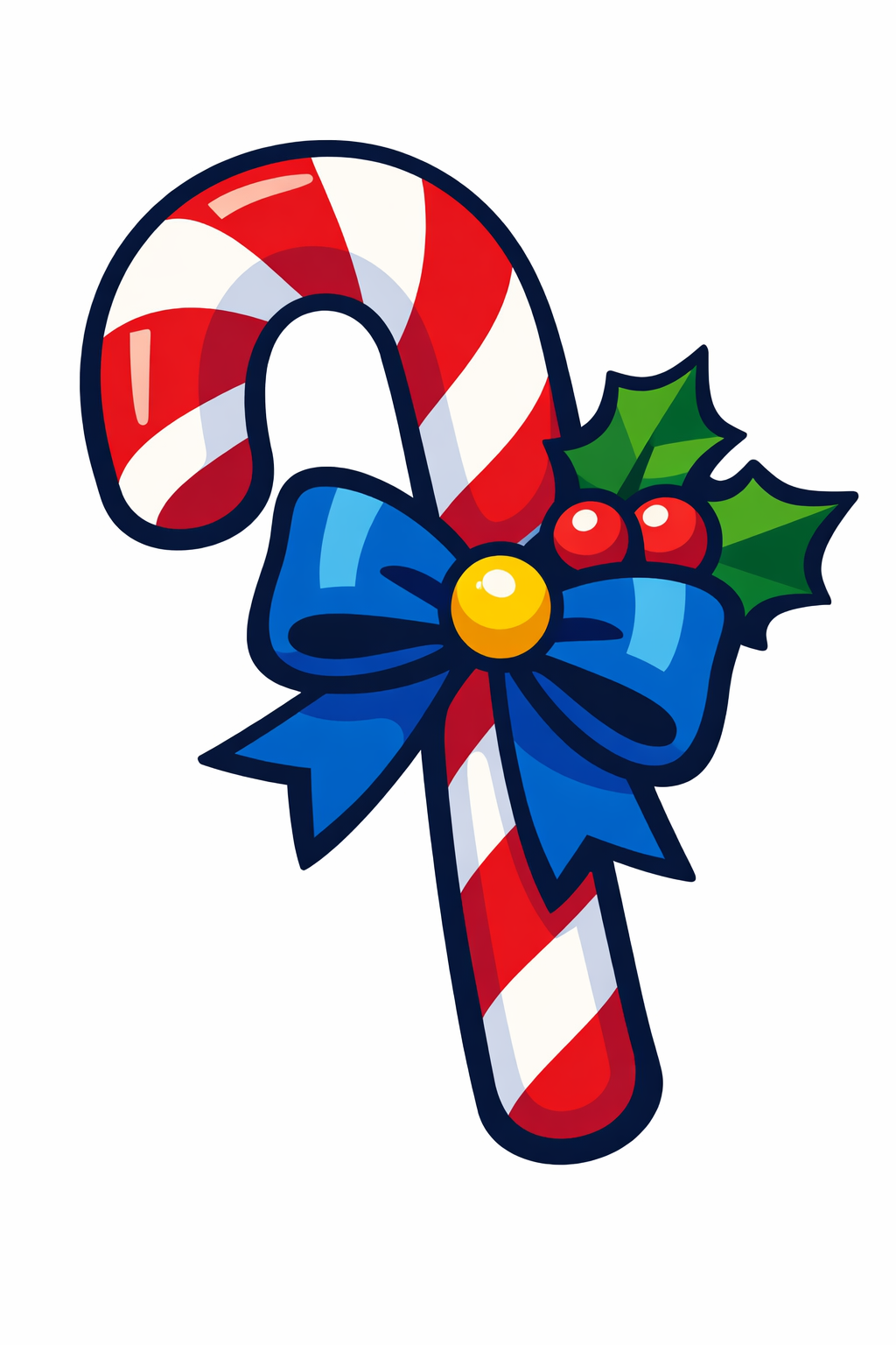 Candy Cane With A Bow cross-stitch pattern preview — Holidays & Seasonal