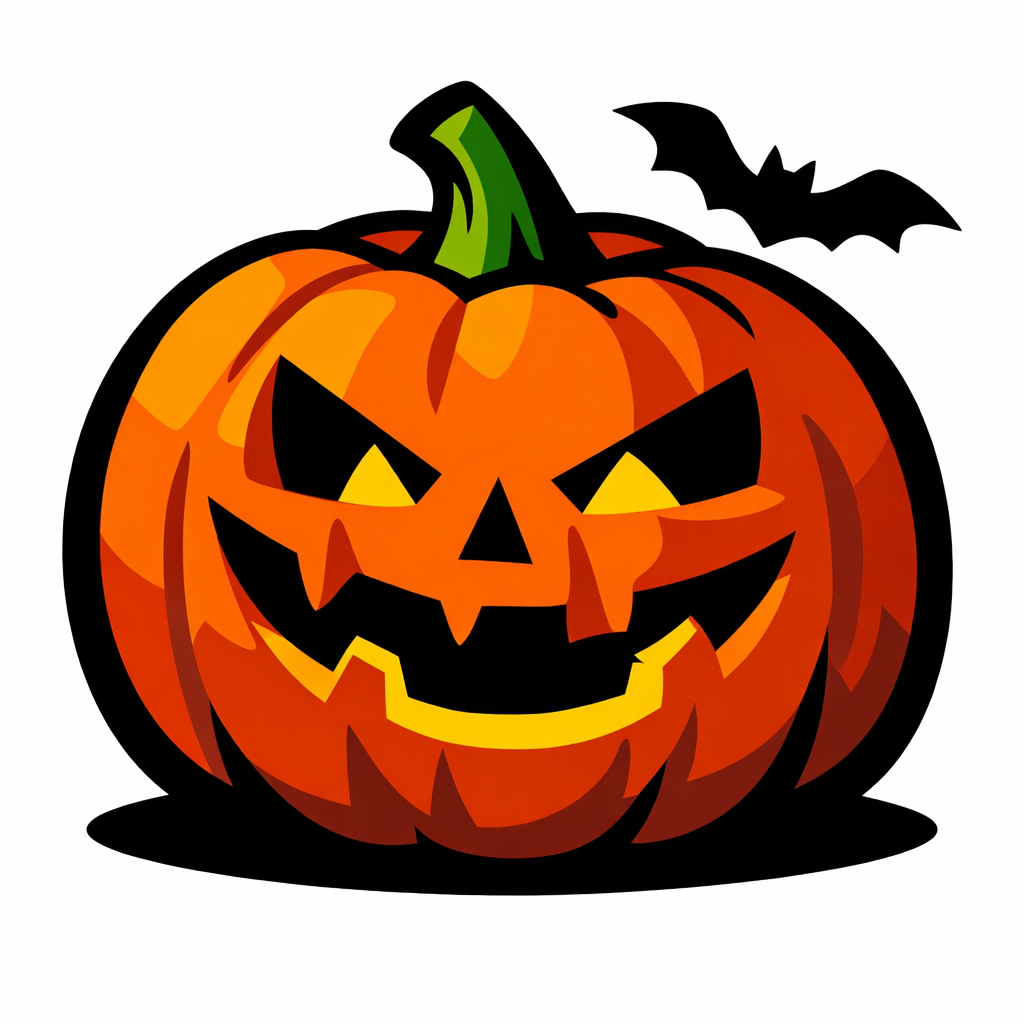 Carved Jack-o'-lantern With A Crooked Smile cross-stitch pattern preview — Holidays & Seasonal