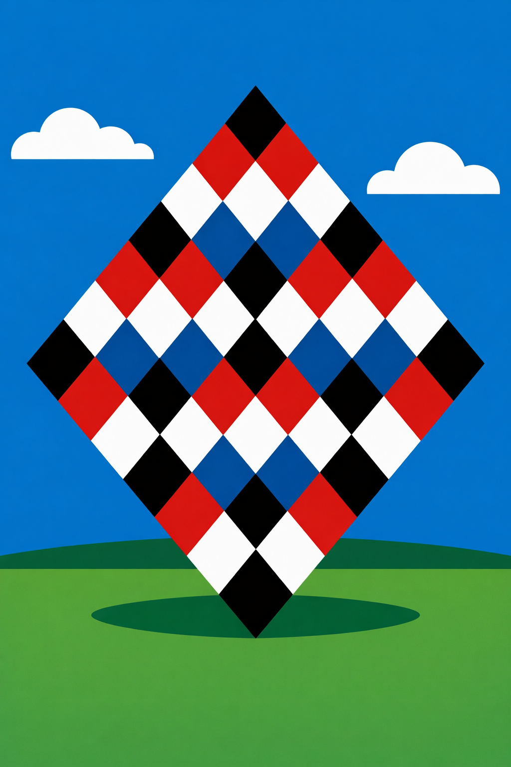 Checkerboard Diamond Pattern cross-stitch pattern preview — Geometric & Abstract