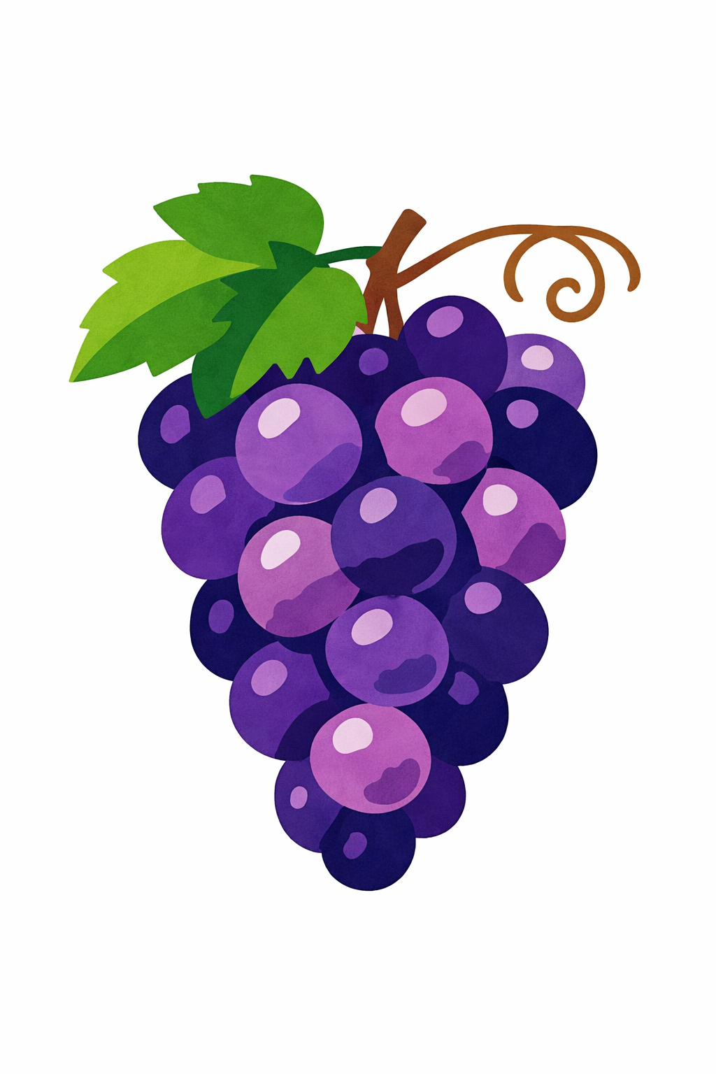 Cluster Of Grapes On The Vine cross-stitch pattern preview — Food & Drink