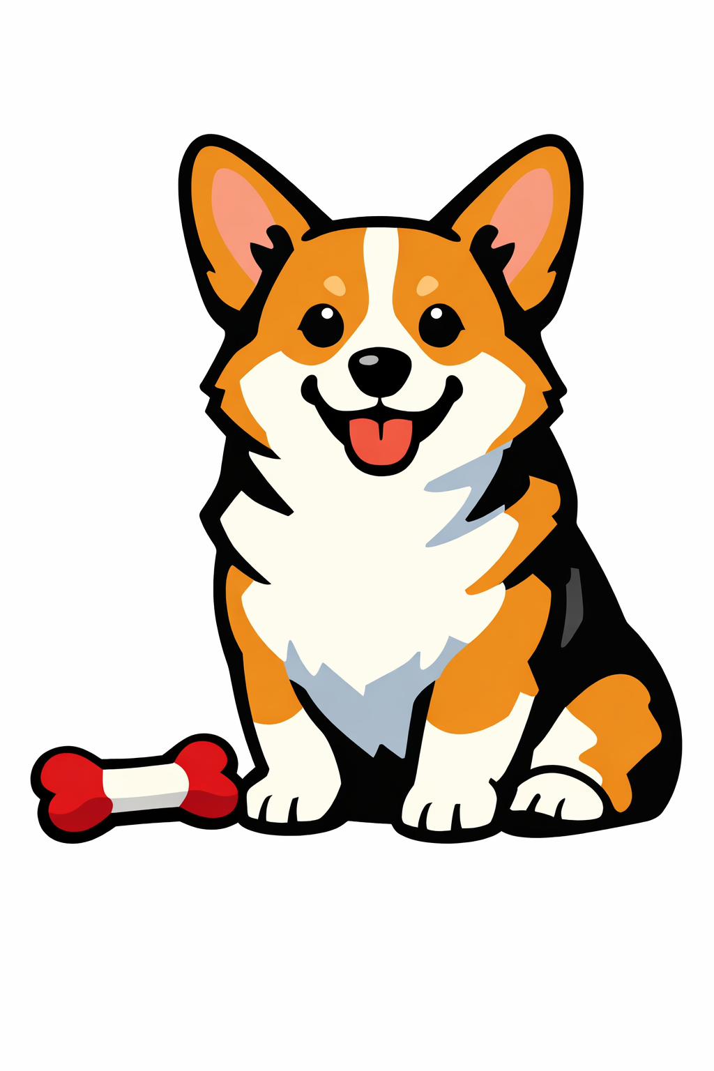 Corgi Sitting Upright cross-stitch pattern preview — Animals & Pets