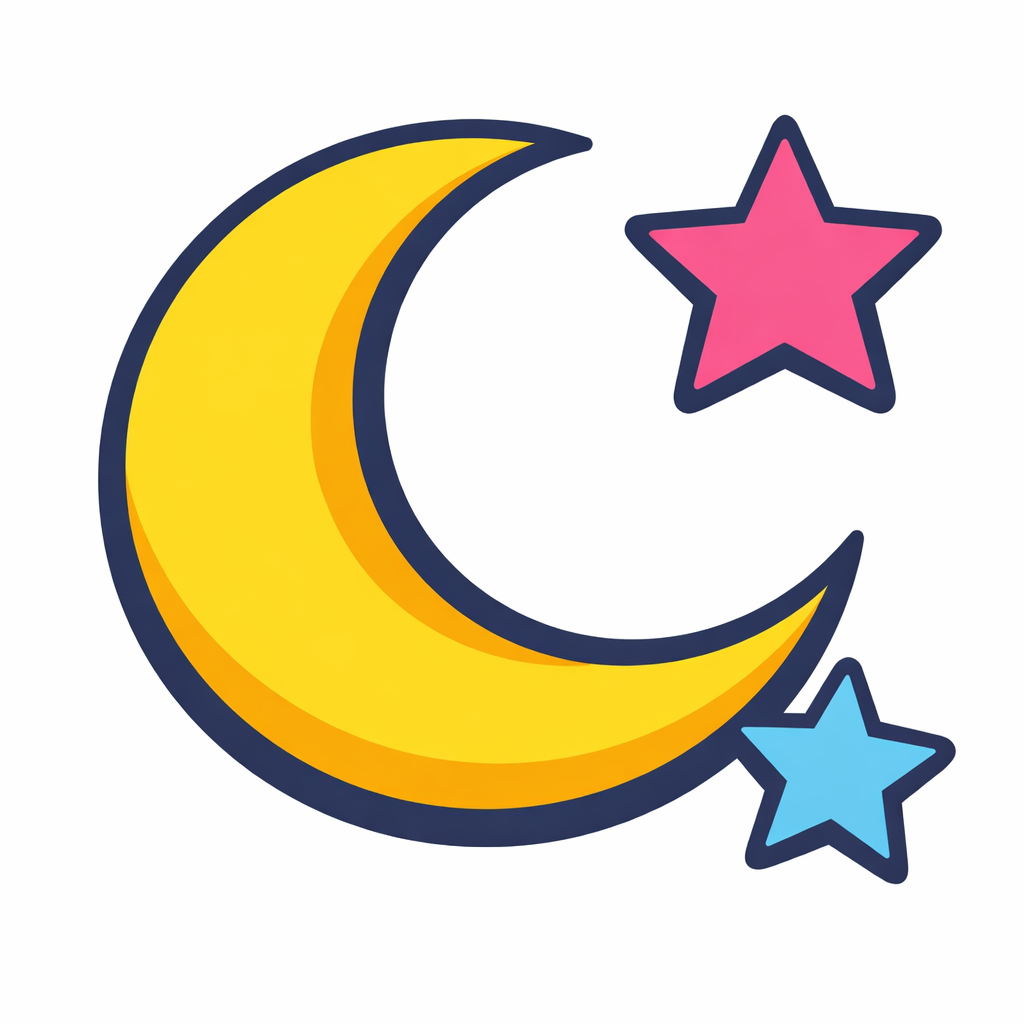 Crescent Moon And Pastel Stars cross-stitch pattern preview — Nursery & Baby