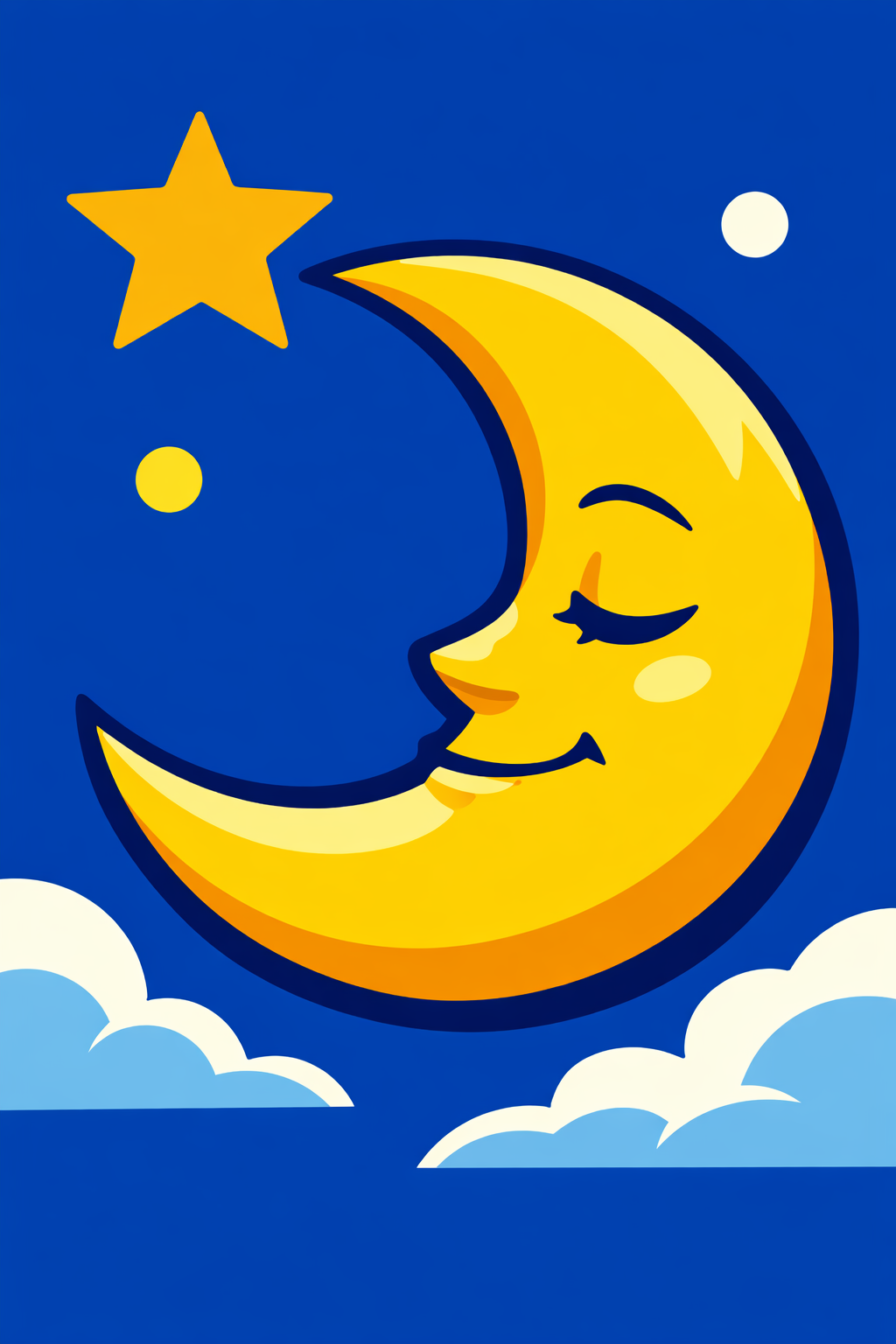 Crescent Moon With A Sleeping Face cross-stitch pattern preview — Fantasy & Whimsical