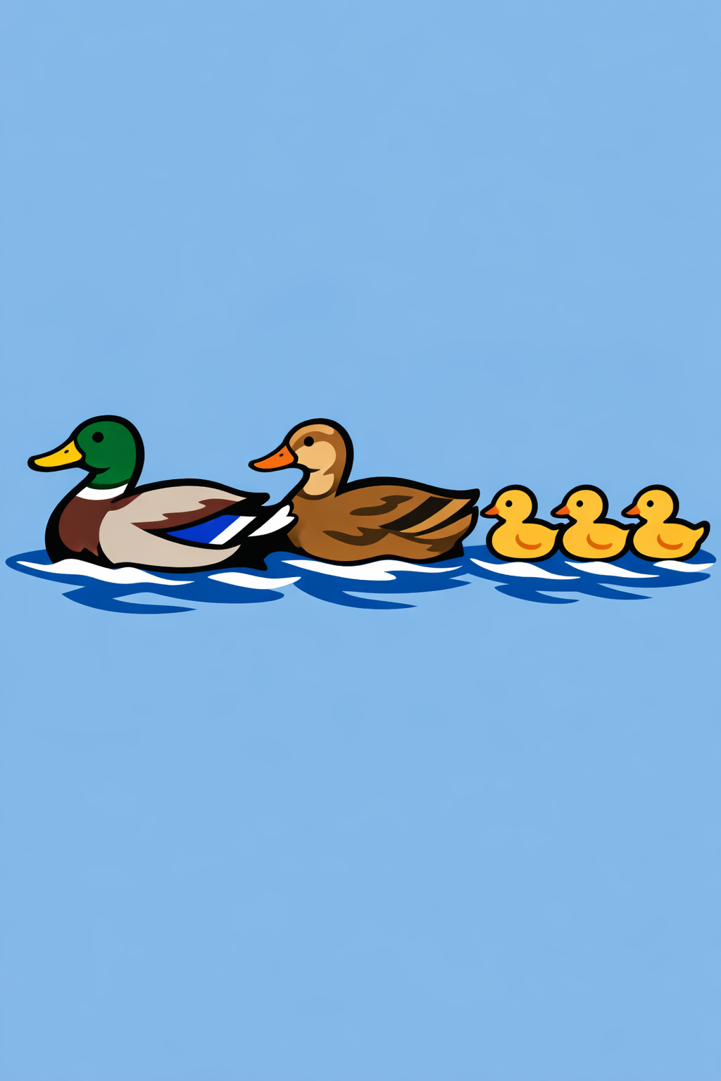 Family Of Ducks Swimming In A cross-stitch pattern preview — Birds & Woodland Creatures