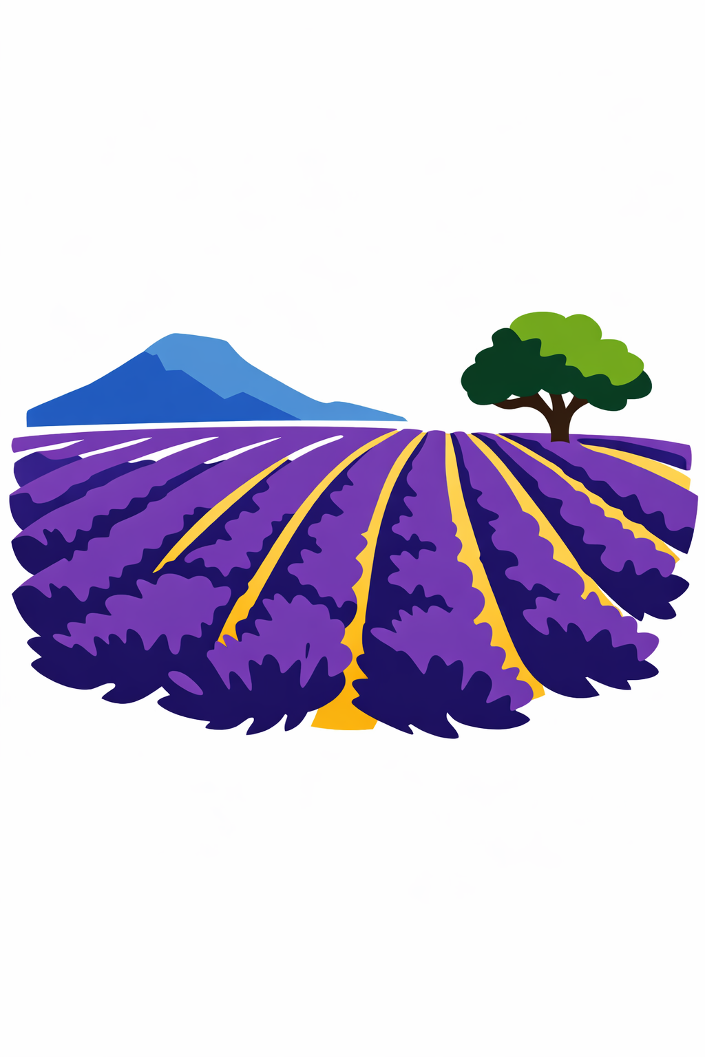 Field Of Lavender Rows cross-stitch pattern preview — Florals & Botanicals