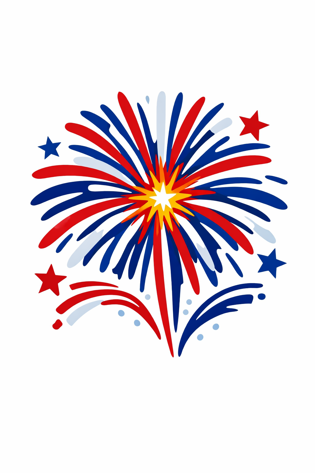 Fourth Of July Firework Burst cross-stitch pattern preview — Holidays & Seasonal