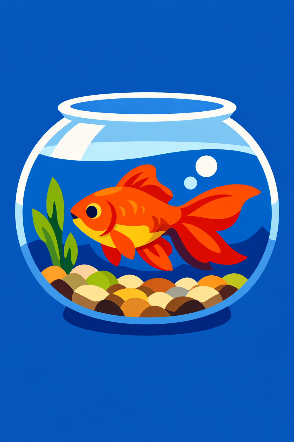 Goldfish In A Round Bowl cross-stitch pattern preview — Animals & Pets