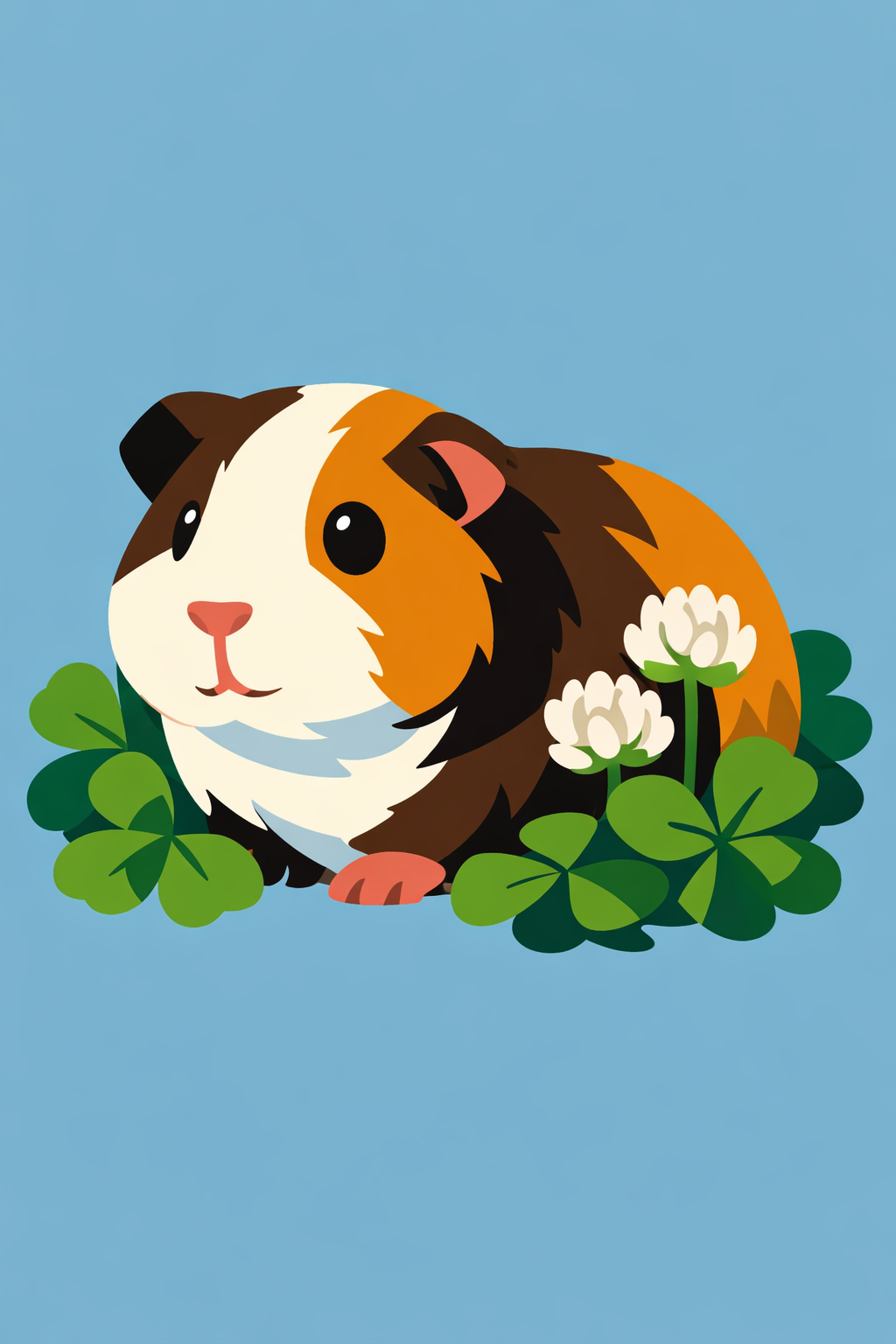 Guinea Pig Among Clover cross-stitch pattern preview — Animals & Pets