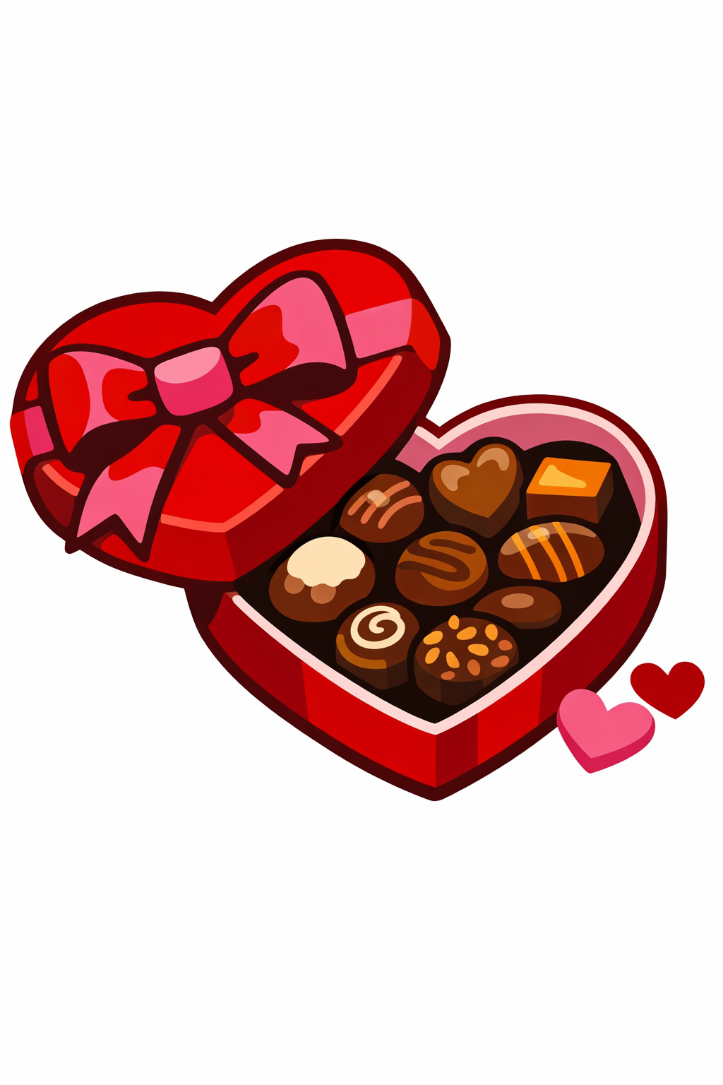 Heart-shaped Box Of Chocolates cross-stitch pattern preview — Holidays & Seasonal