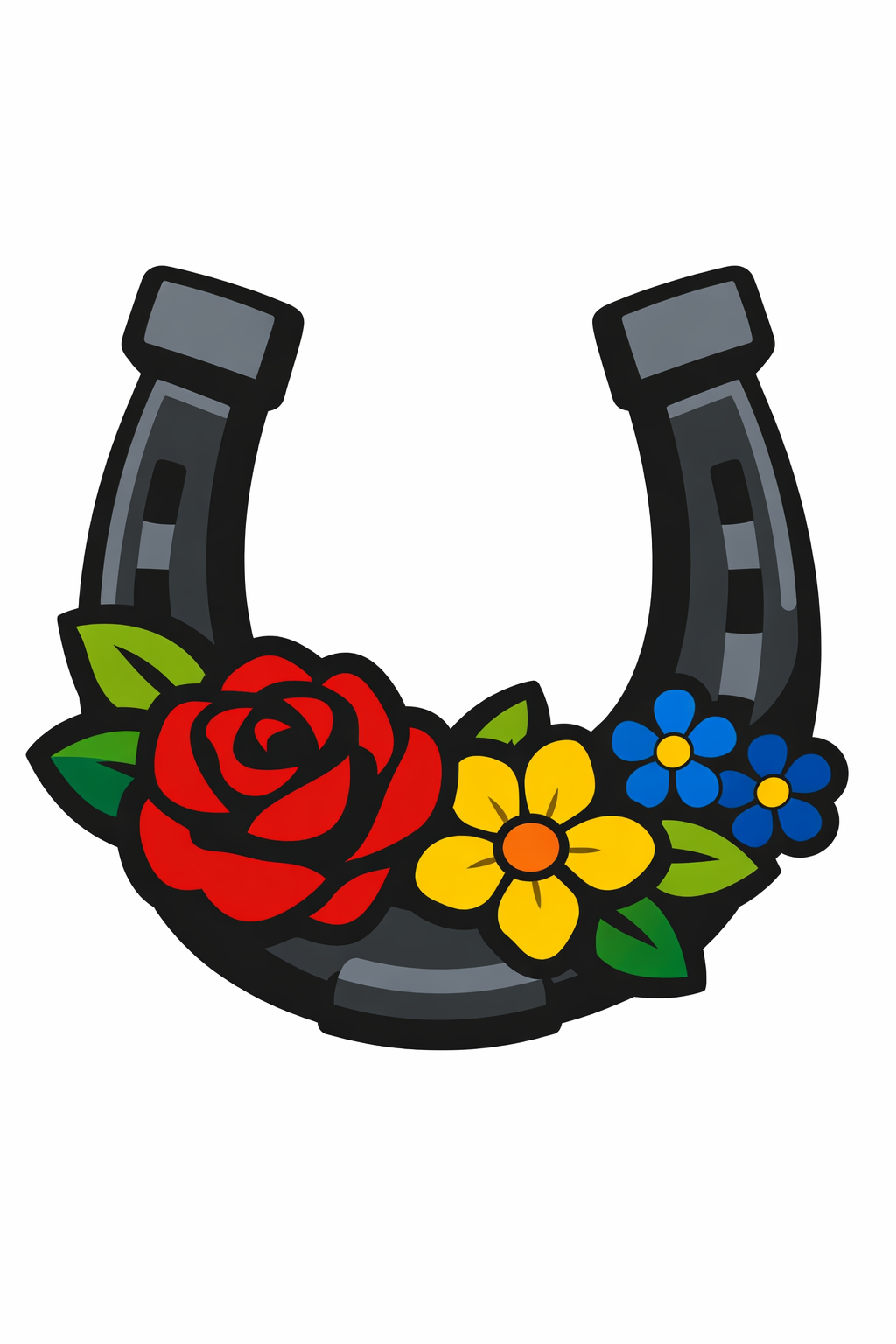 Horseshoe With A Floral Accent cross-stitch pattern preview — Farmhouse & Rustic