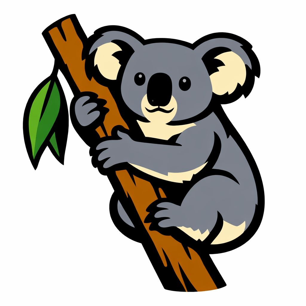 Koala Clinging To A Branch cross-stitch pattern preview — Animals & Pets