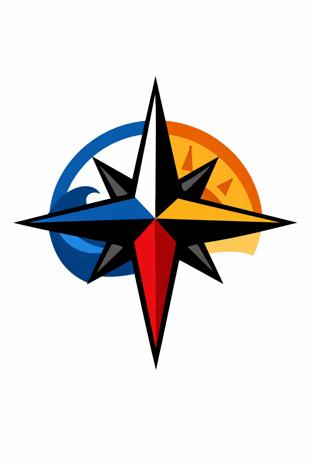 Minimalist Compass-rose Design cross-stitch pattern preview — Geometric & Abstract