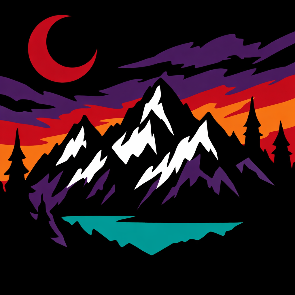 Minimalist Mountain-range Silhouette cross-stitch pattern preview — Geometric & Abstract