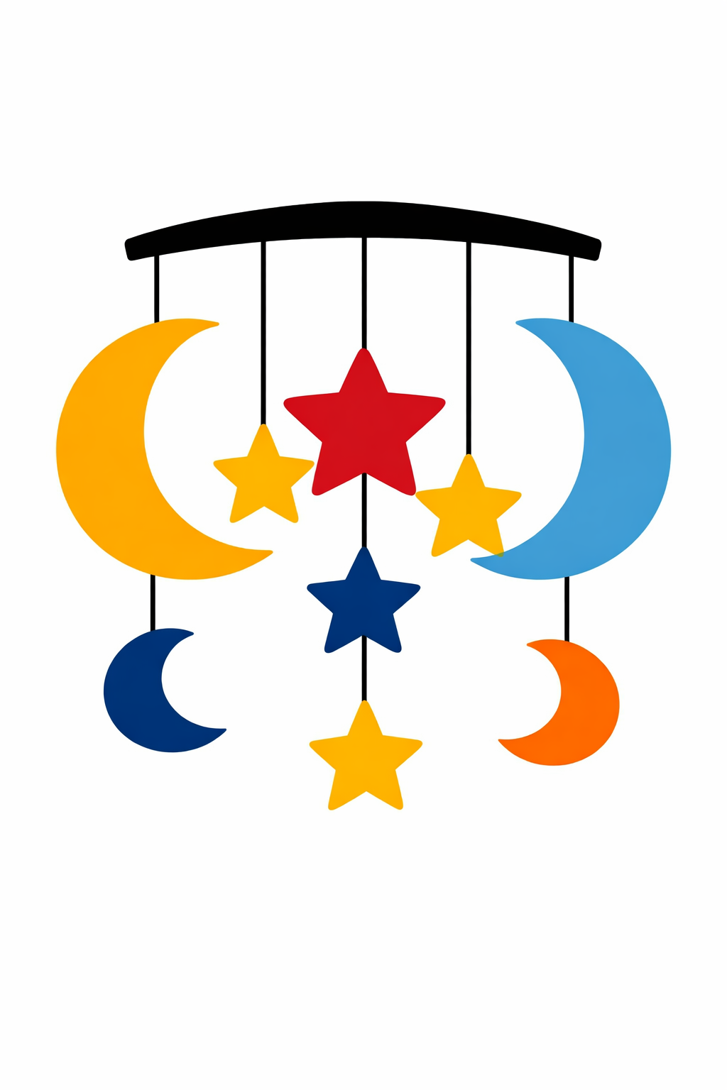 Mobile Of Stars And Moons cross-stitch pattern preview — Nursery & Baby