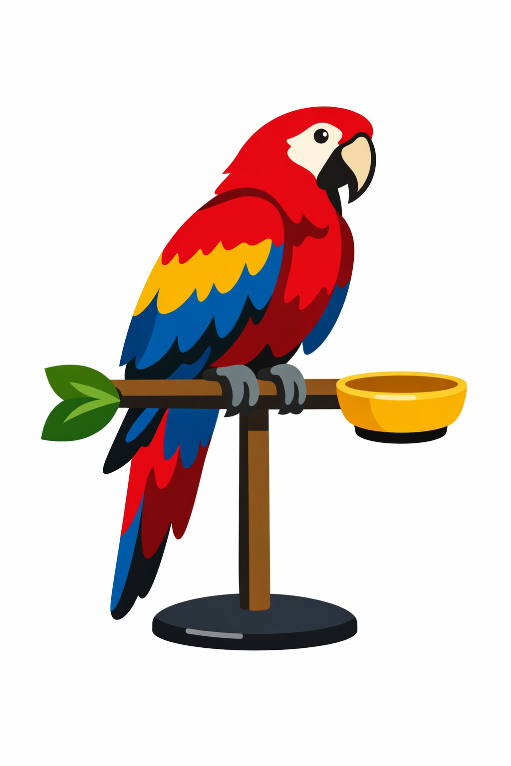 Parrot Perched On A Stand cross-stitch pattern preview — Animals & Pets