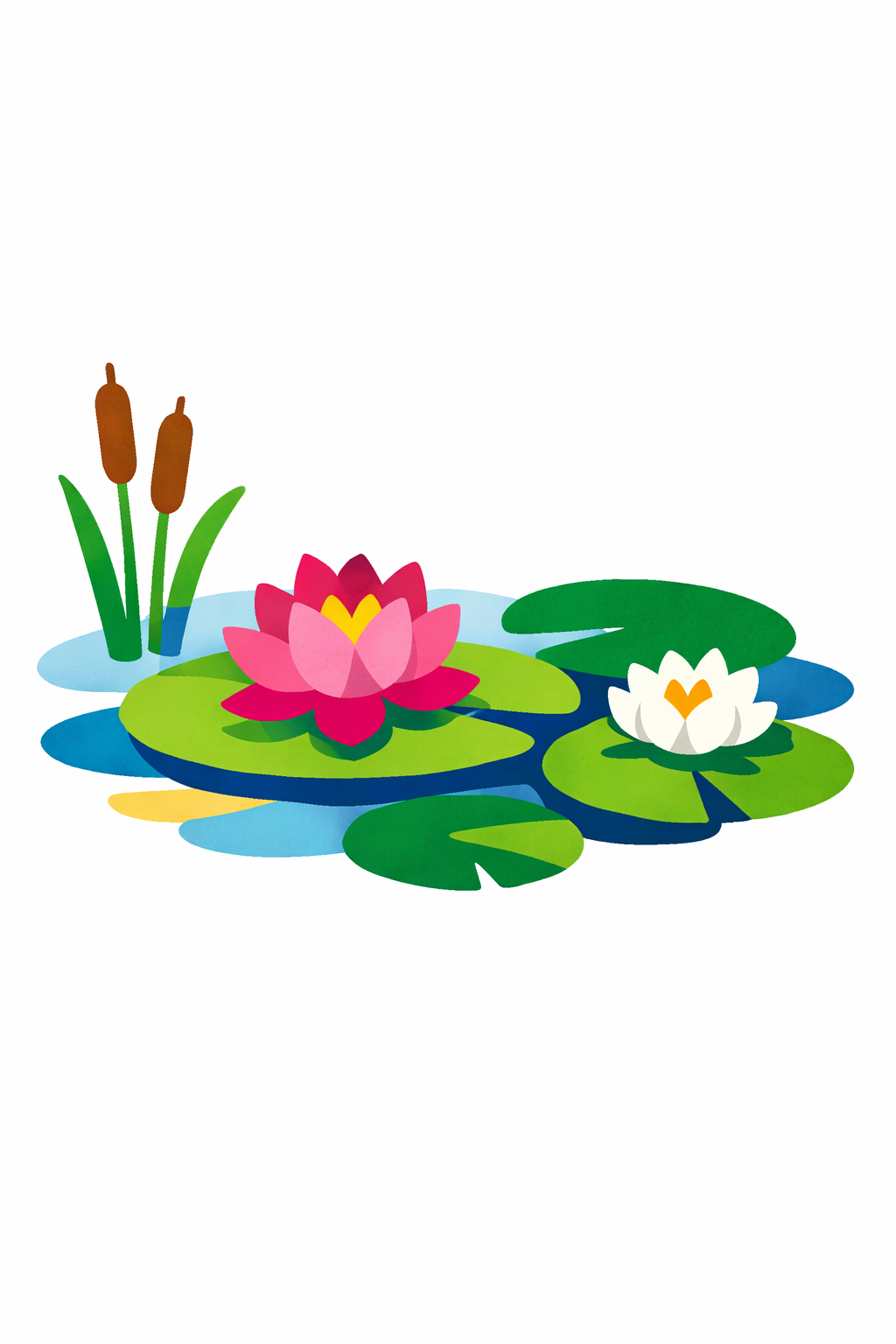 Pond With Lily Pads cross-stitch pattern preview — Landscapes & Nature Scenes