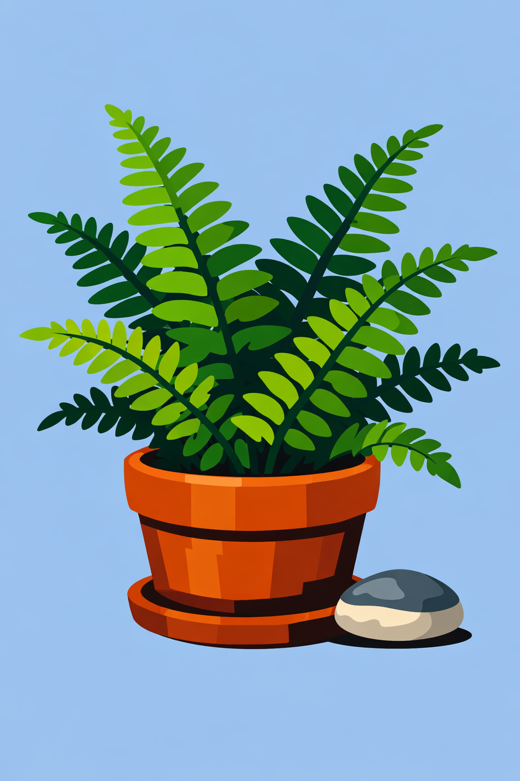Potted Fern cross-stitch pattern preview — Florals & Botanicals