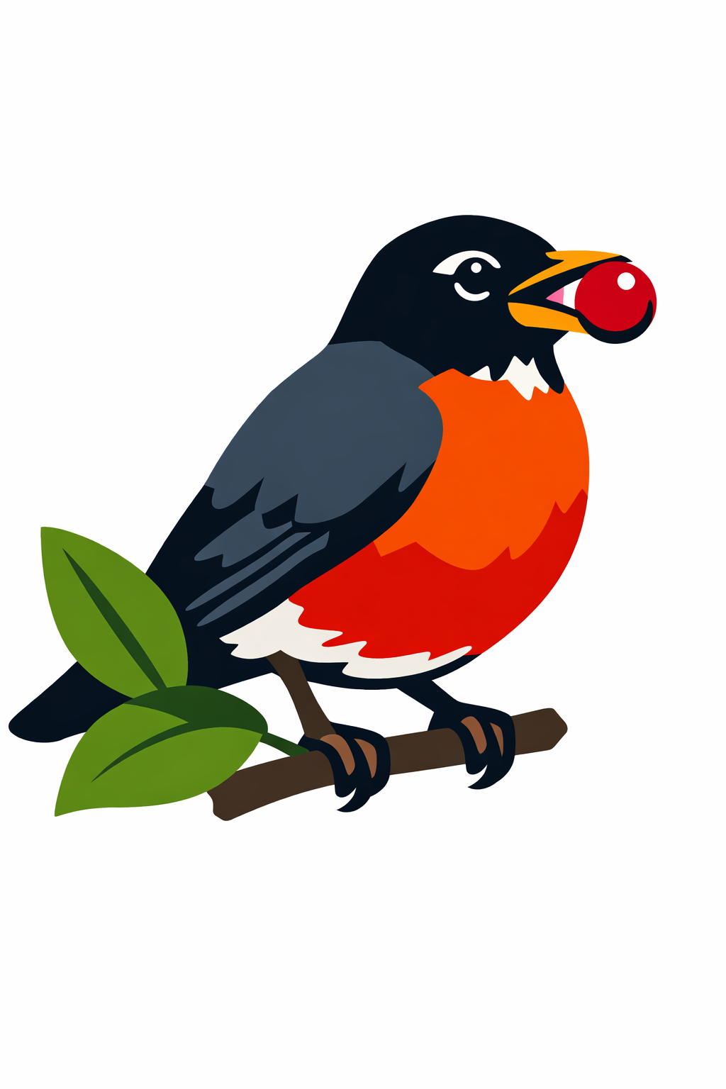 Robin With A Berry In Its cross-stitch pattern preview — Birds & Woodland Creatures