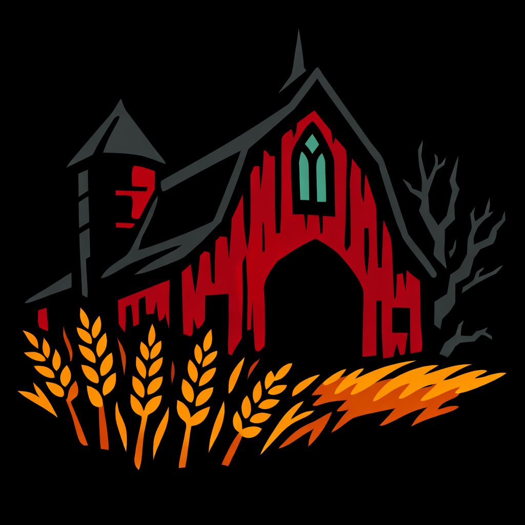 Rustic Red Barn In A Wheat cross-stitch pattern preview — Landscapes & Nature Scenes