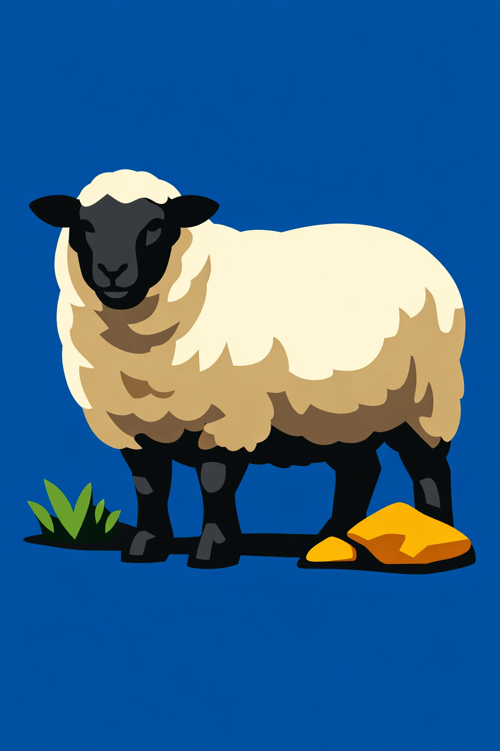 Sheep Standing In A Pasture cross-stitch pattern preview — Animals & Pets
