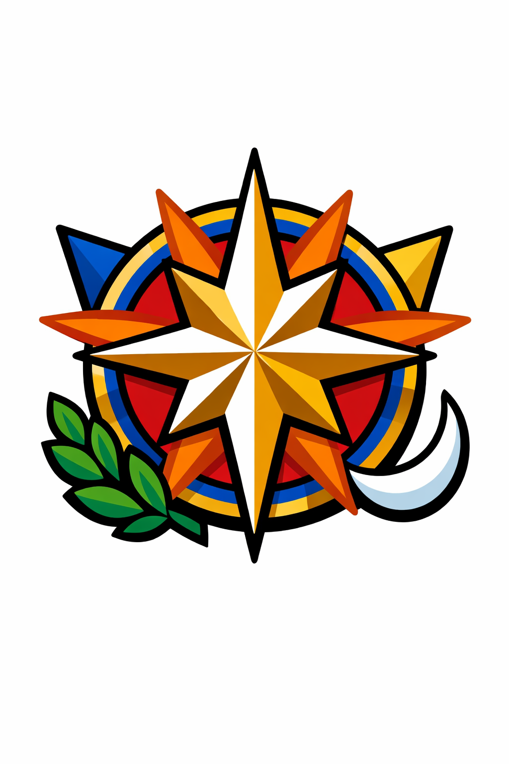 Simple Star-burst Medallion cross-stitch pattern preview — Geometric & Abstract