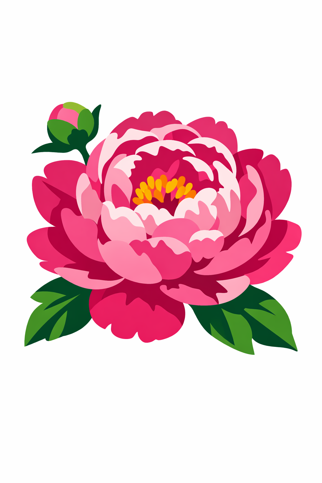 Single Peony In Full Bloom cross-stitch pattern preview — Florals & Botanicals