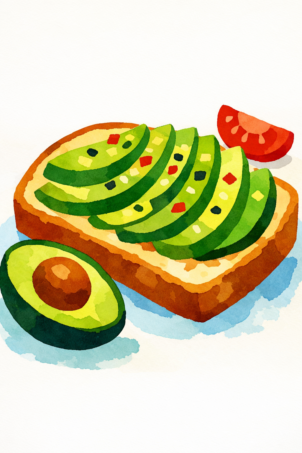 Slice Of Avocado Toast cross-stitch pattern preview — Food & Drink