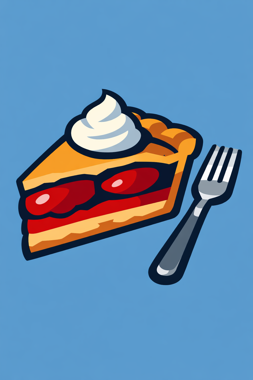 Slice Of Pie With A Fork cross-stitch pattern preview — Food & Drink