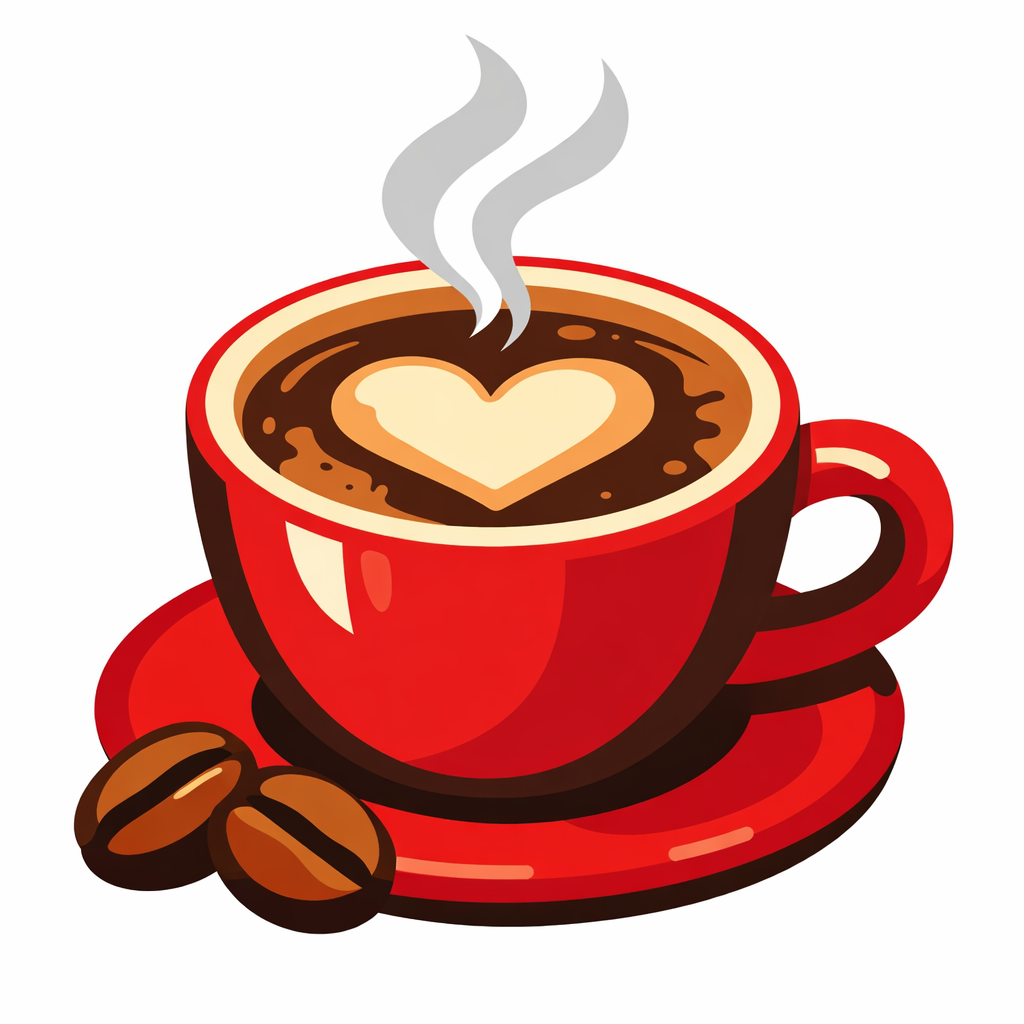 Steaming Cup Of Coffee With A cross-stitch pattern preview — Food & Drink