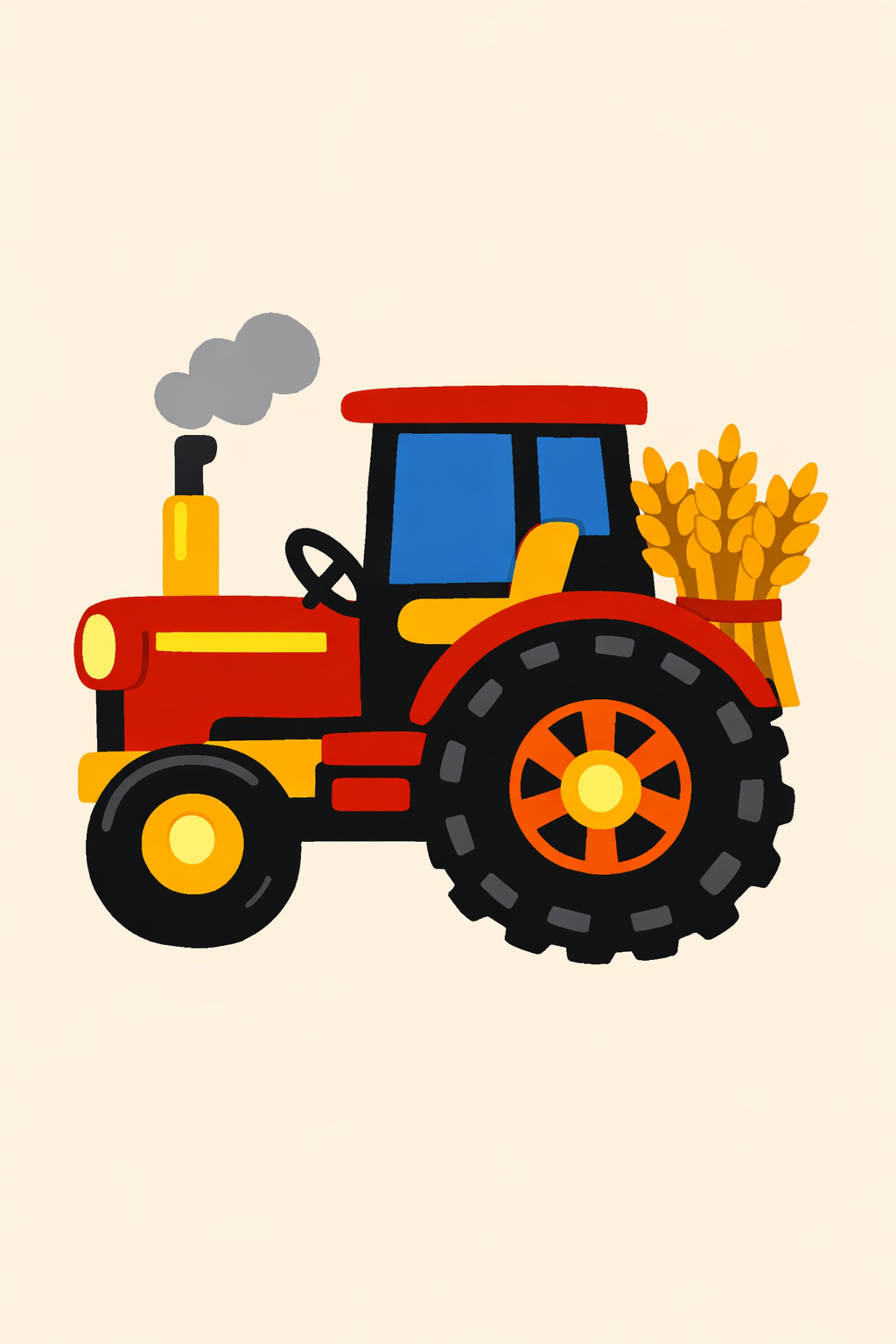 Tractor In A Field cross-stitch pattern preview — Farmhouse & Rustic