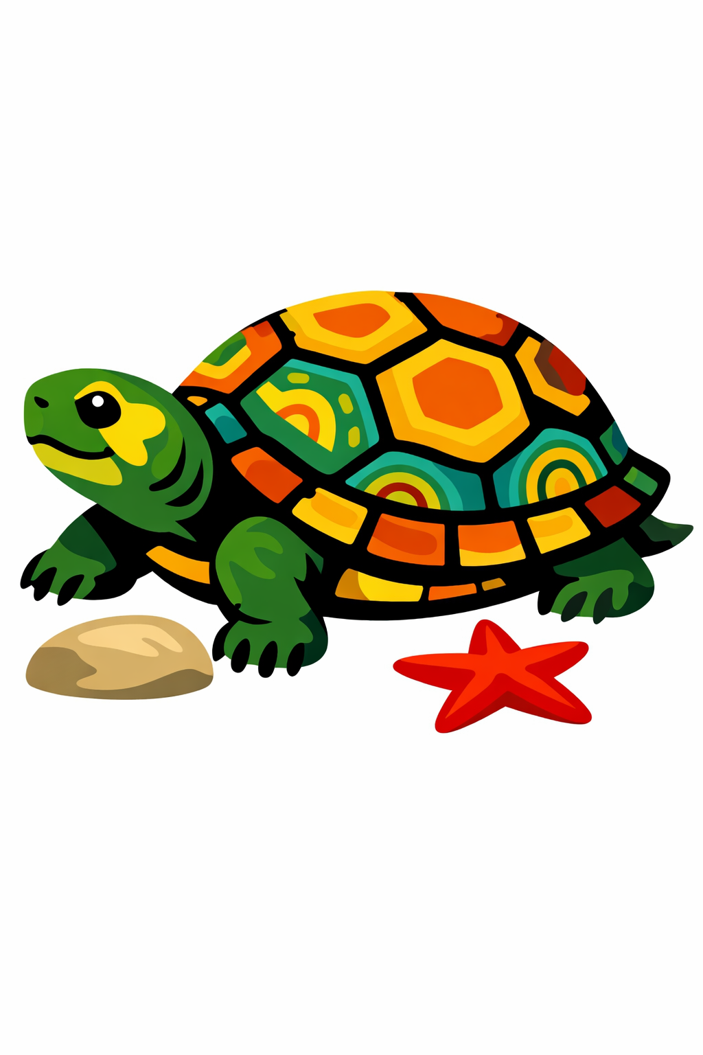 Turtle With A Patterned Shell cross-stitch pattern preview — Animals & Pets