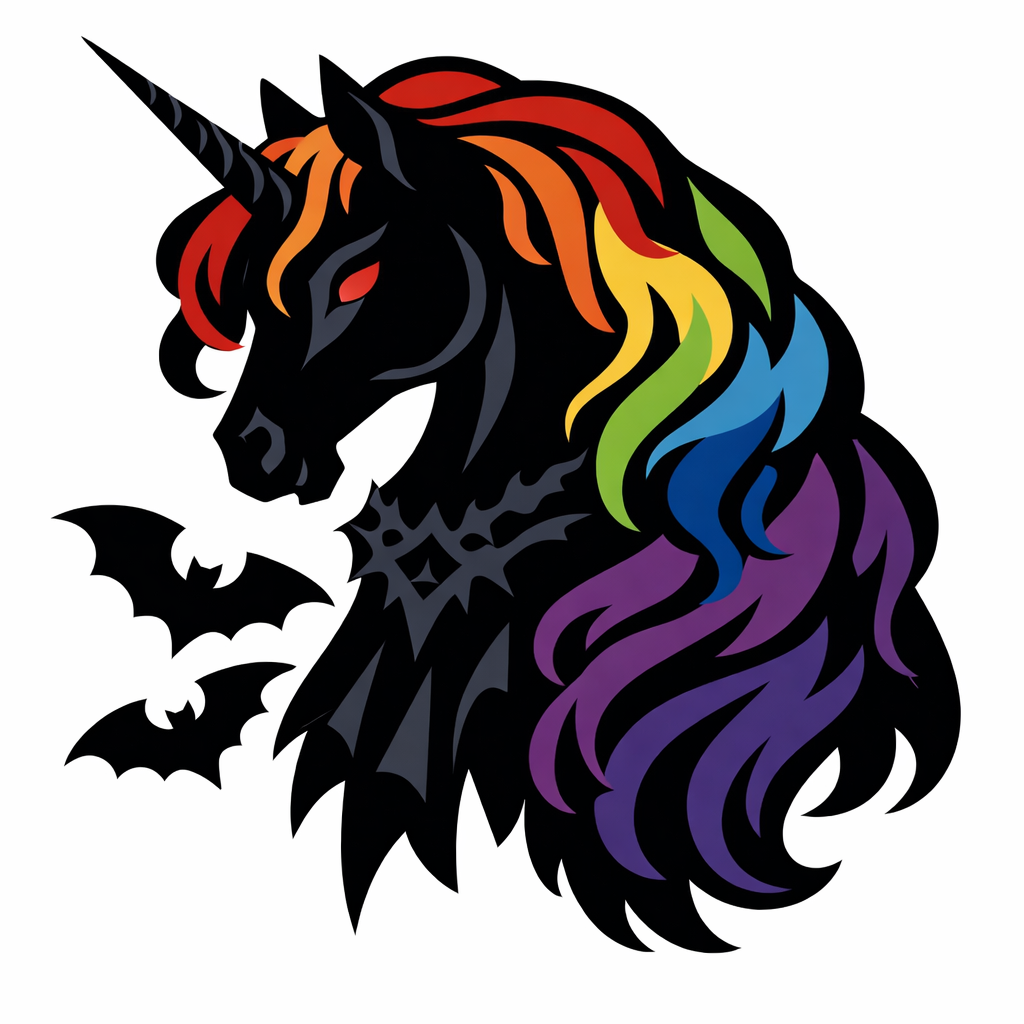 Unicorn With A Flowing Rainbow Mane cross-stitch pattern preview — Fantasy & Whimsical
