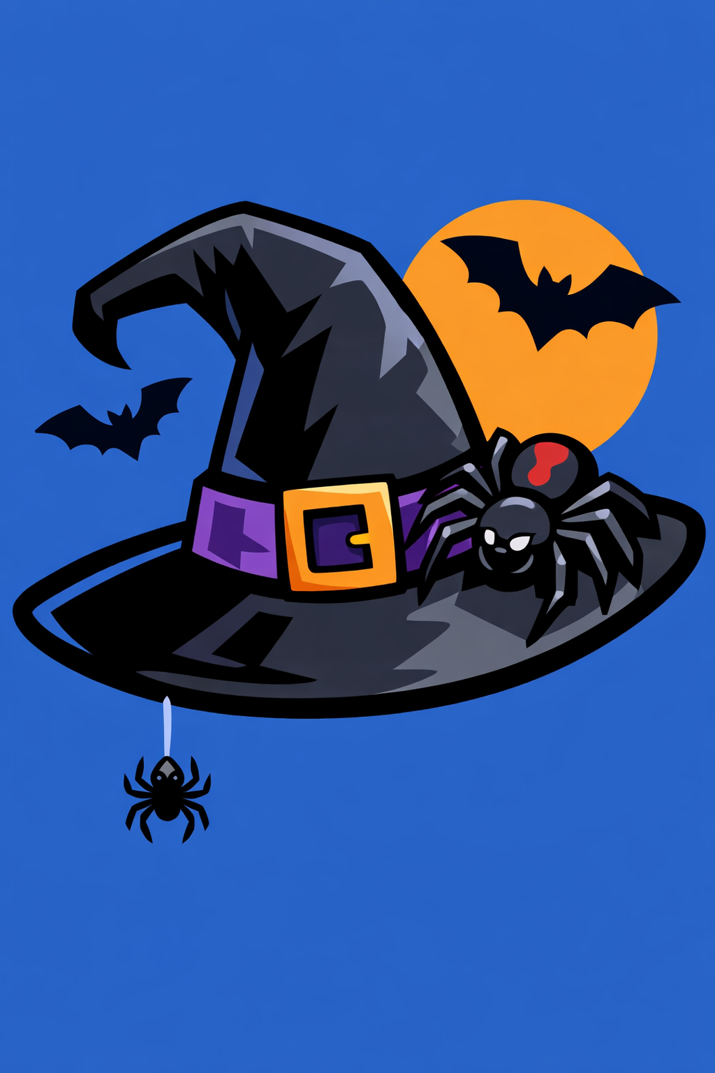 Witch's Hat With A Spider Accent cross-stitch pattern preview — Fantasy & Whimsical