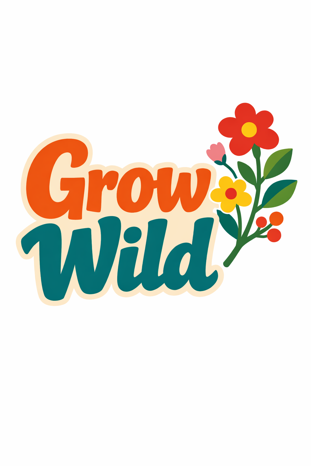 Words Grow Wild With A Small cross-stitch pattern preview — Quotes, Sayings & Monograms