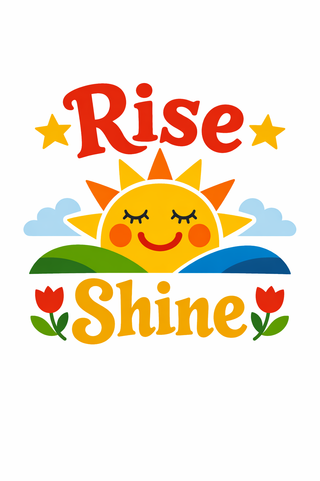 Words Rise And Shine With A cross-stitch pattern preview — Quotes, Sayings & Monograms