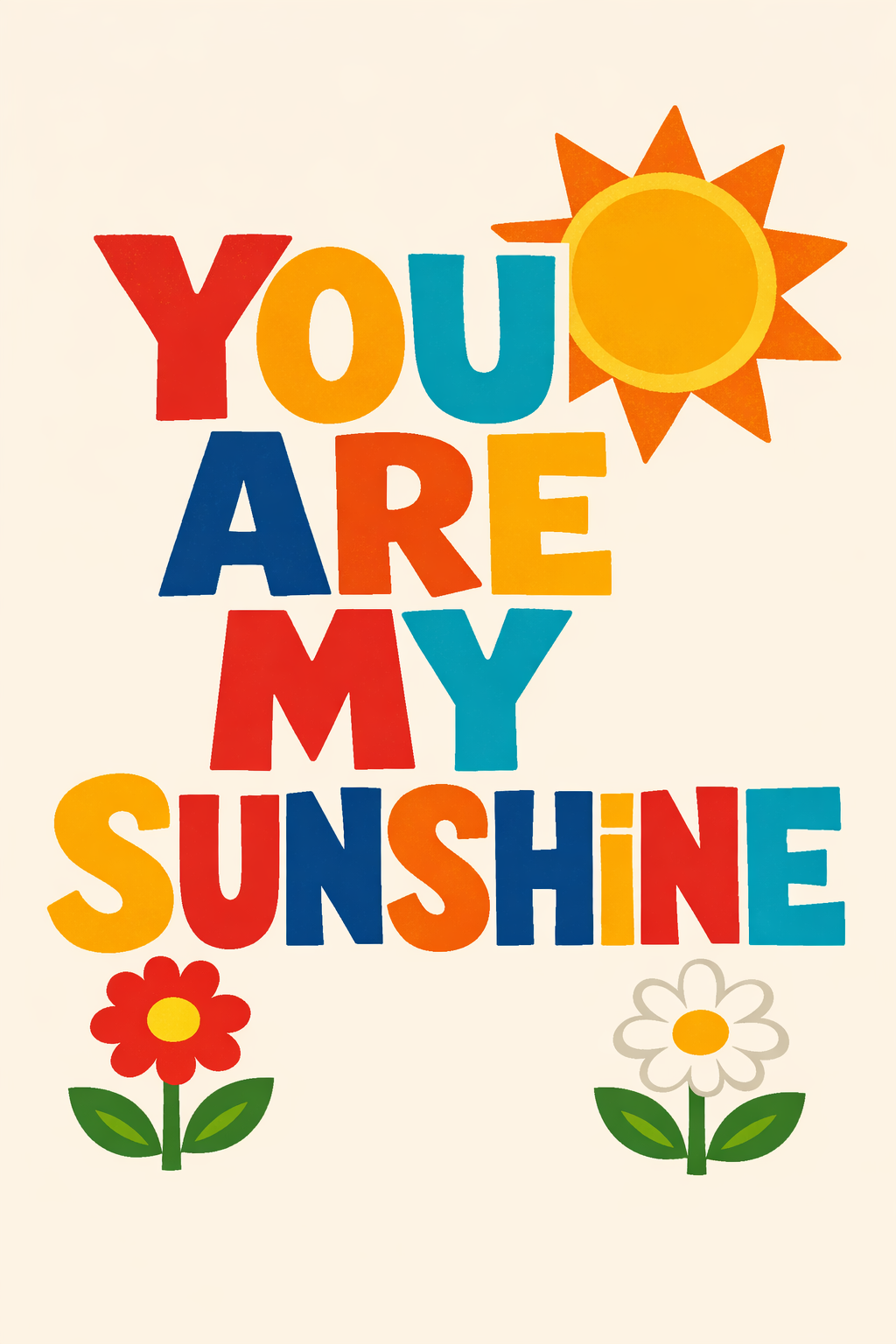 Words You Are My Sunshine With cross-stitch pattern preview — Quotes, Sayings & Monograms